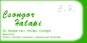 csongor halapi business card